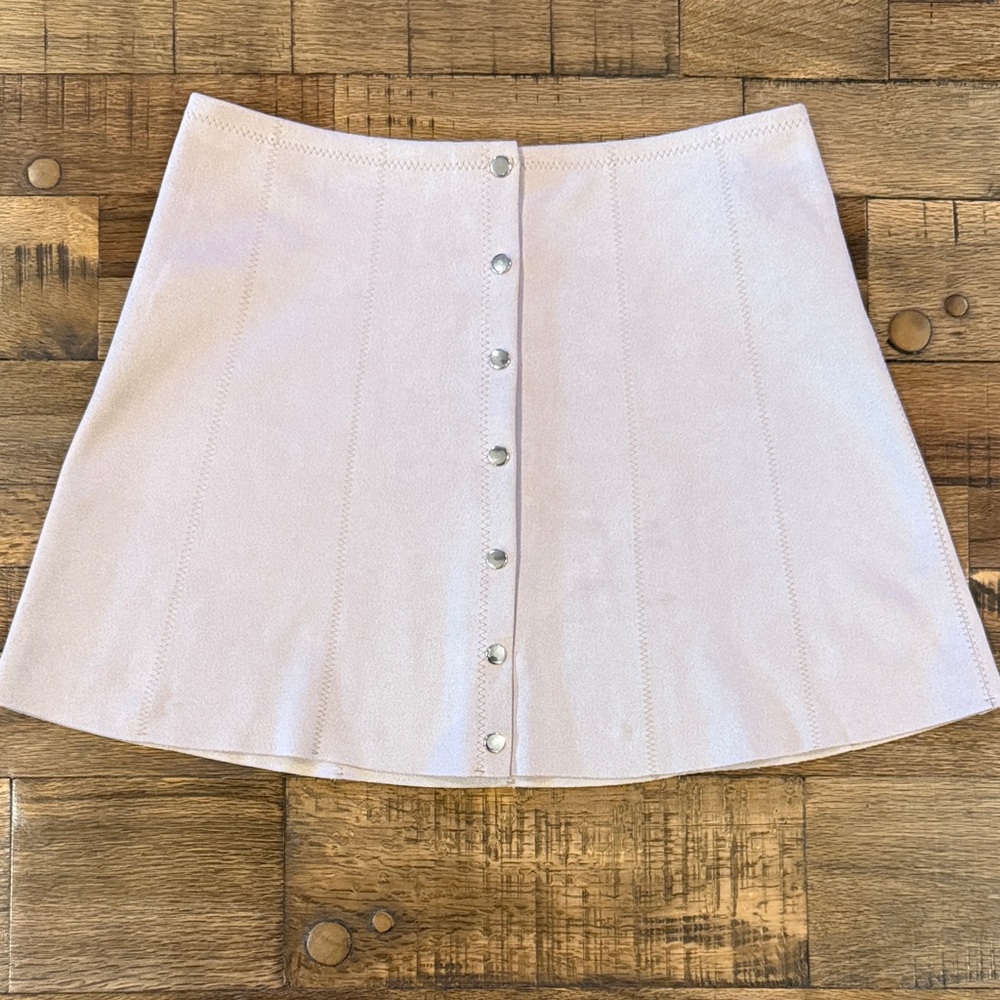 Forever 21 Dusty Pink Button-Down Mini Skirt